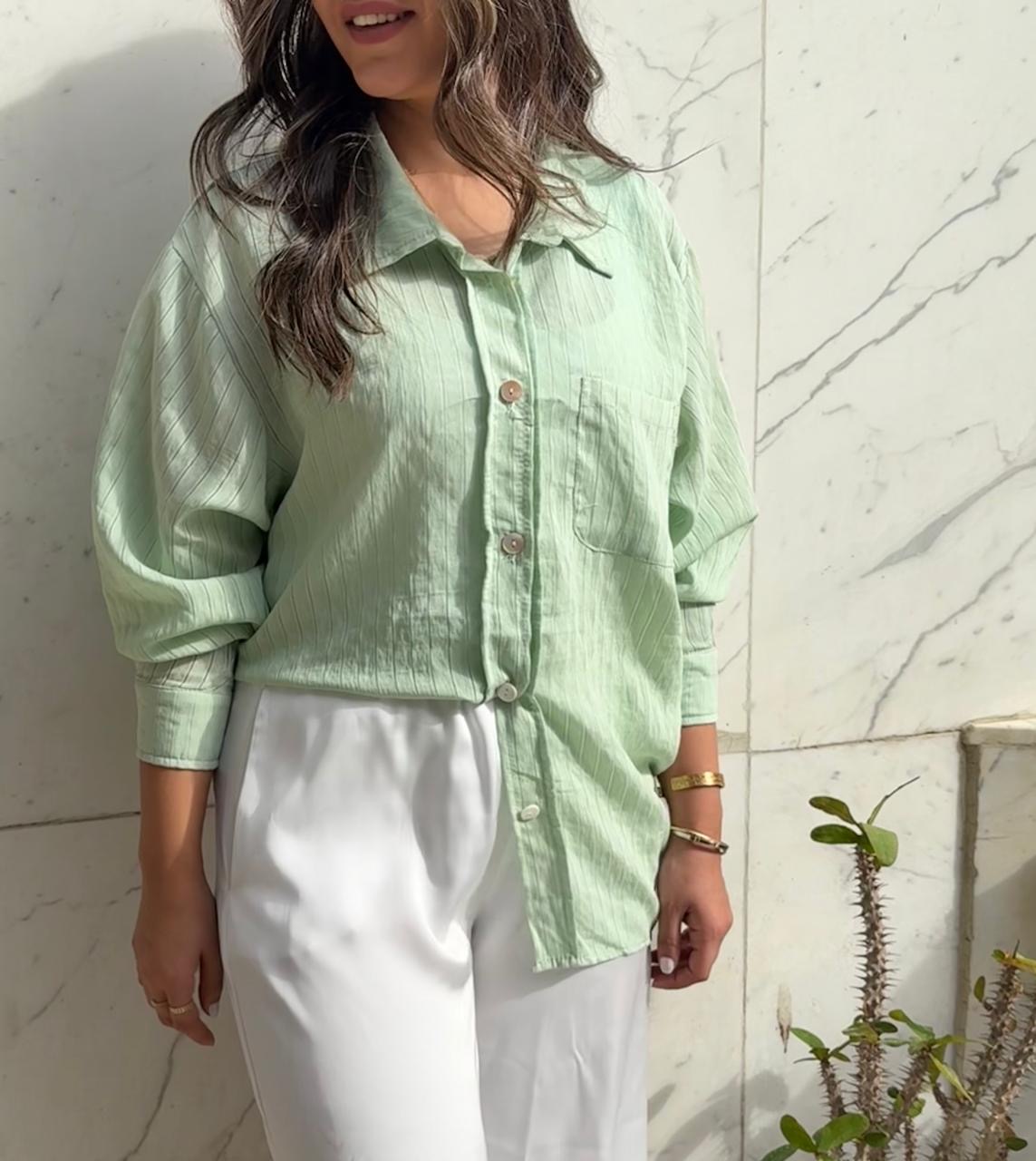 Over sized striped shirt - Image 3