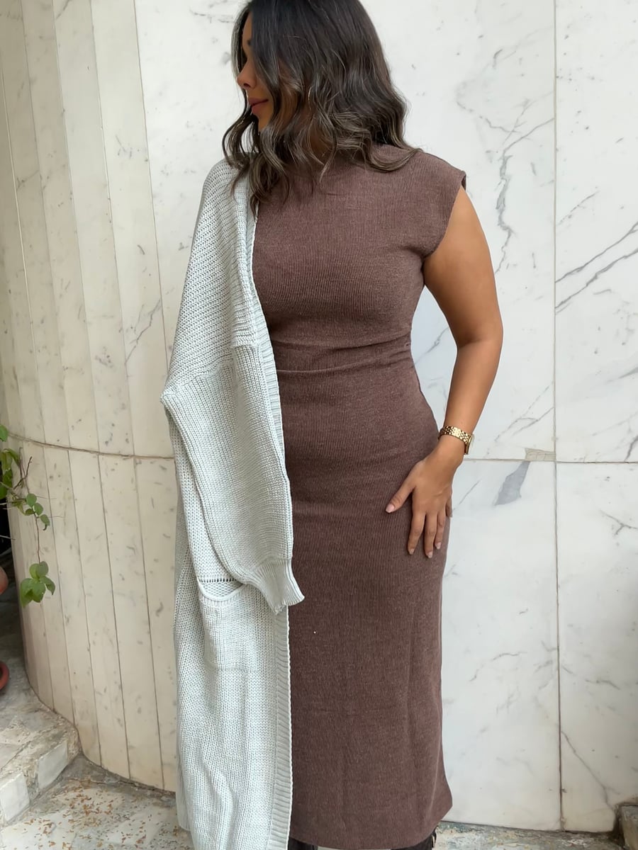 Wool basic dress - Image 2