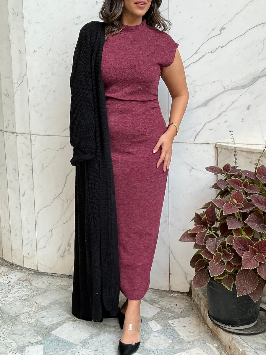 Wool basic dress - Image 3