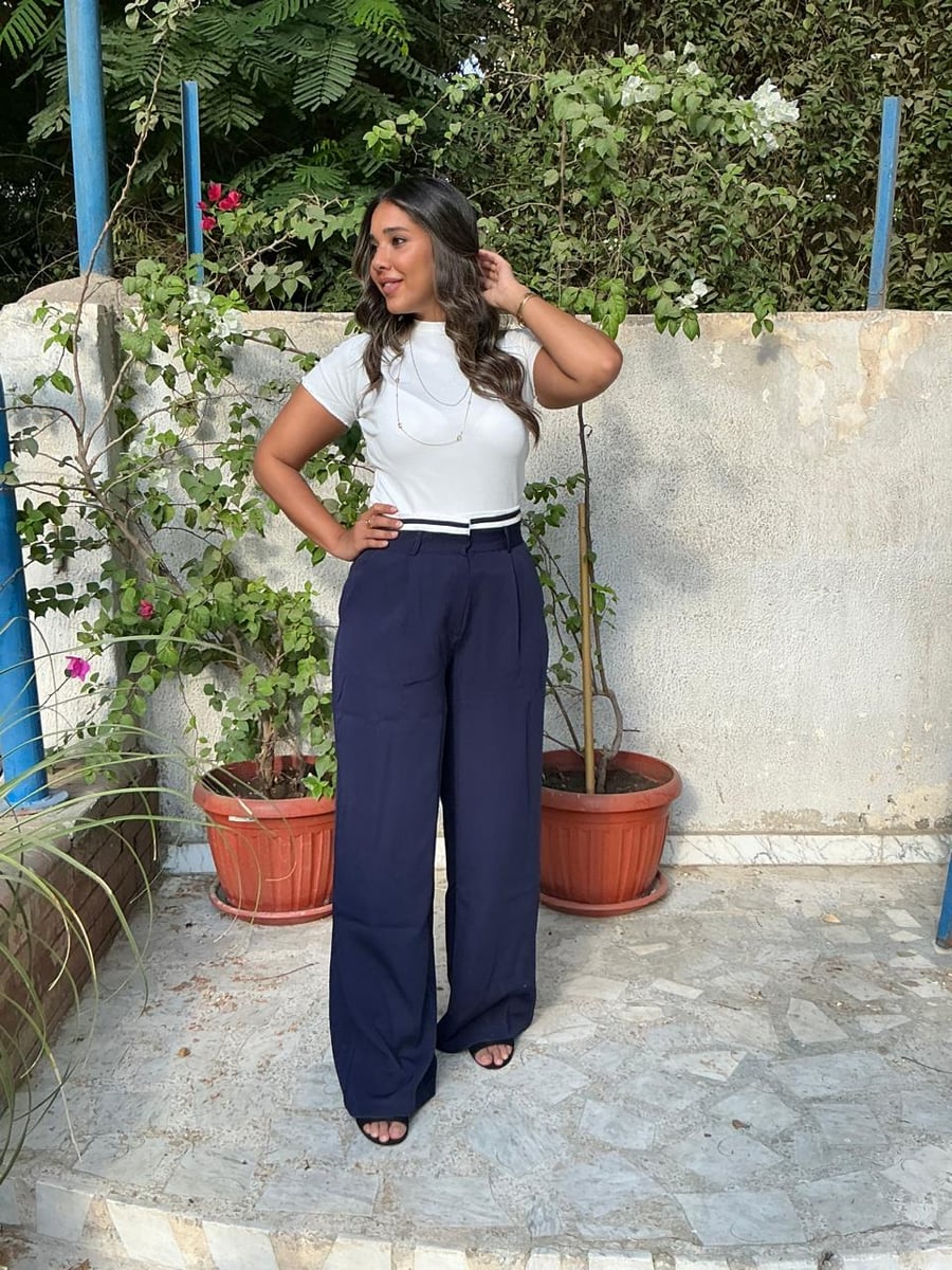 Pants with white band - Image 3