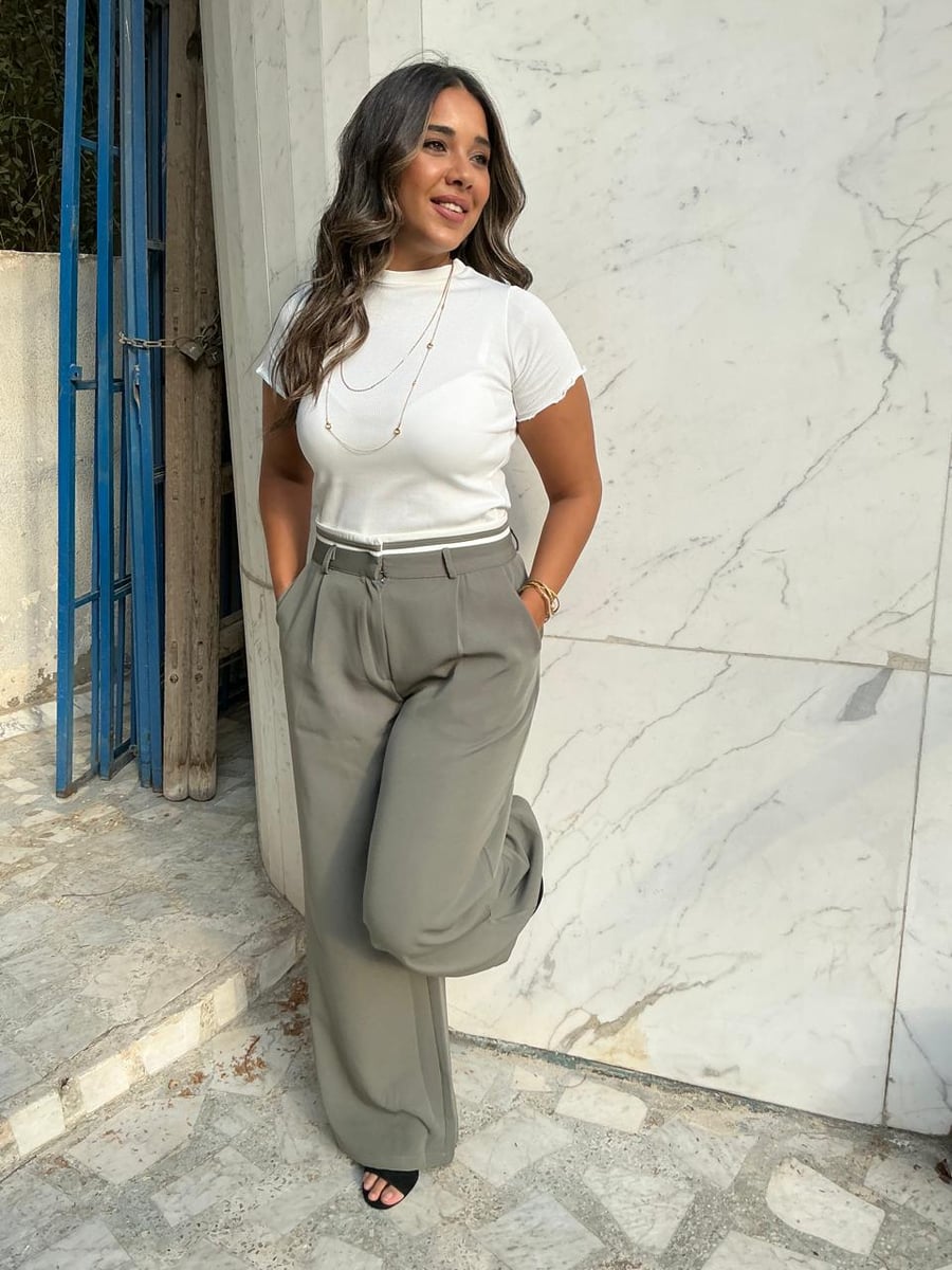 Pants with white band - Image 3