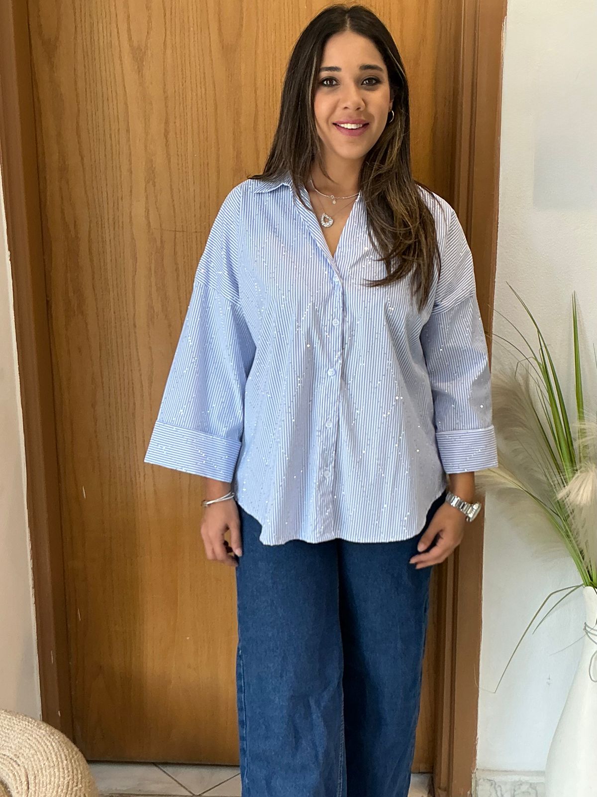 Striped shirt with stras - Image 3