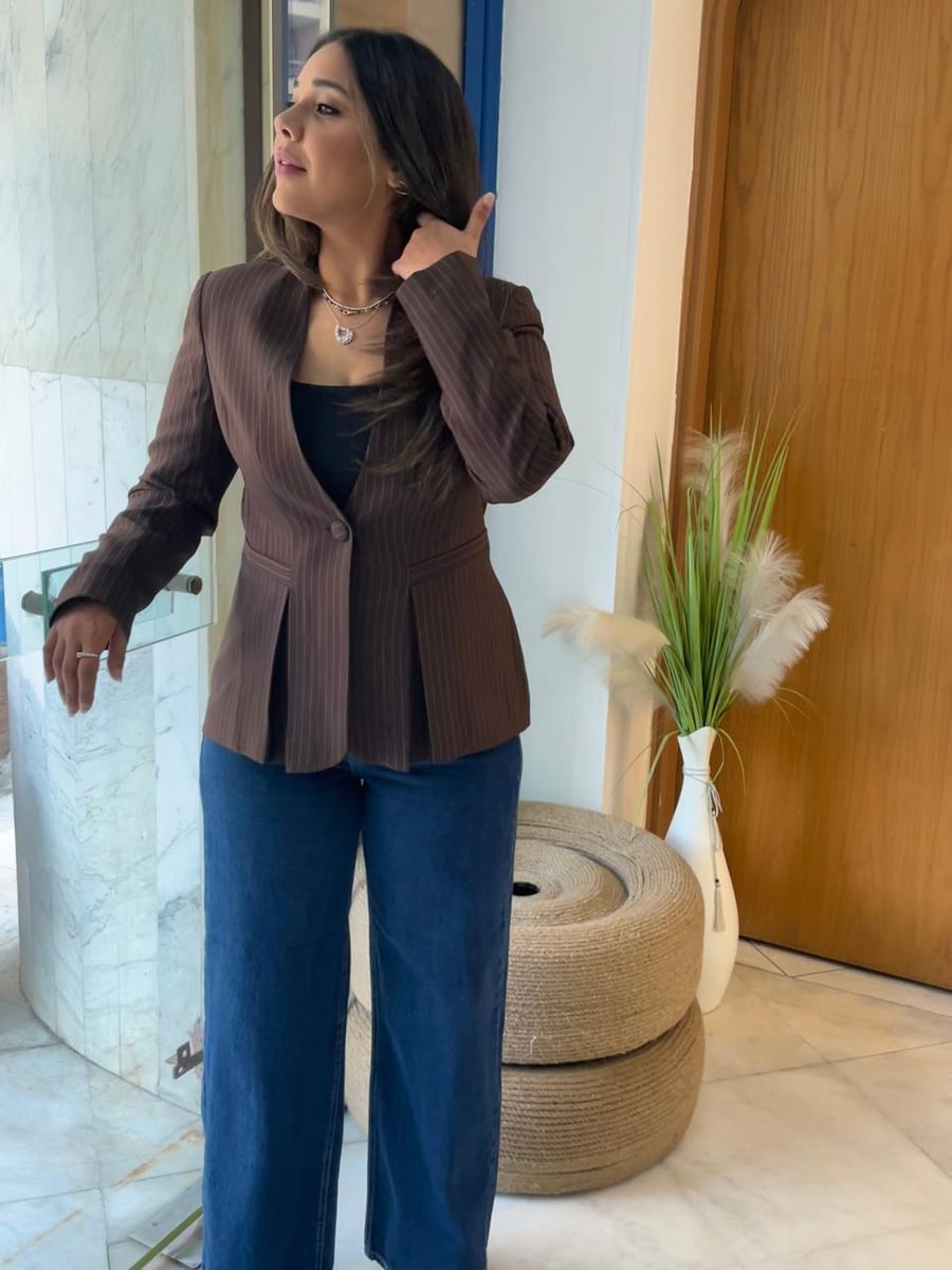 Formal striped blazer