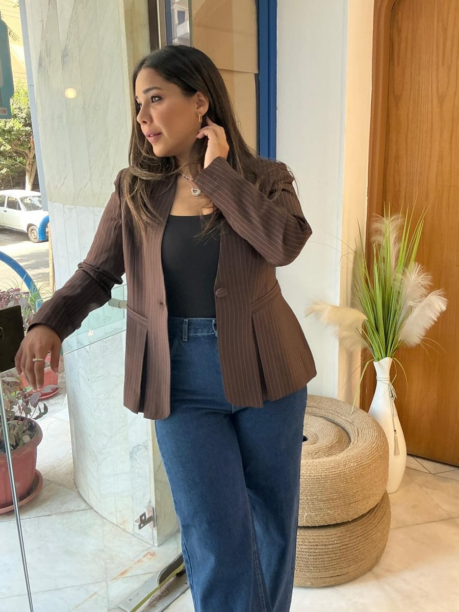 Formal striped blazer - Image 2