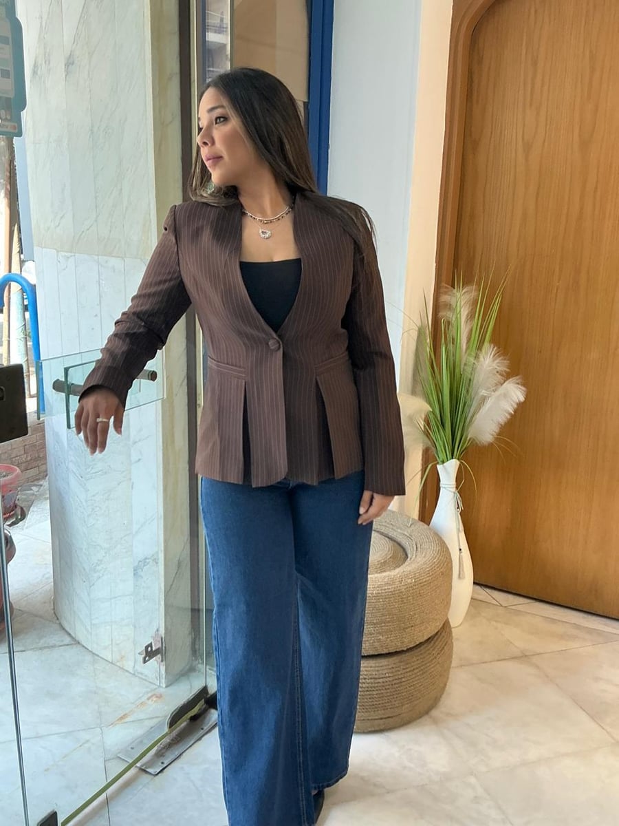 Formal striped blazer - Image 3