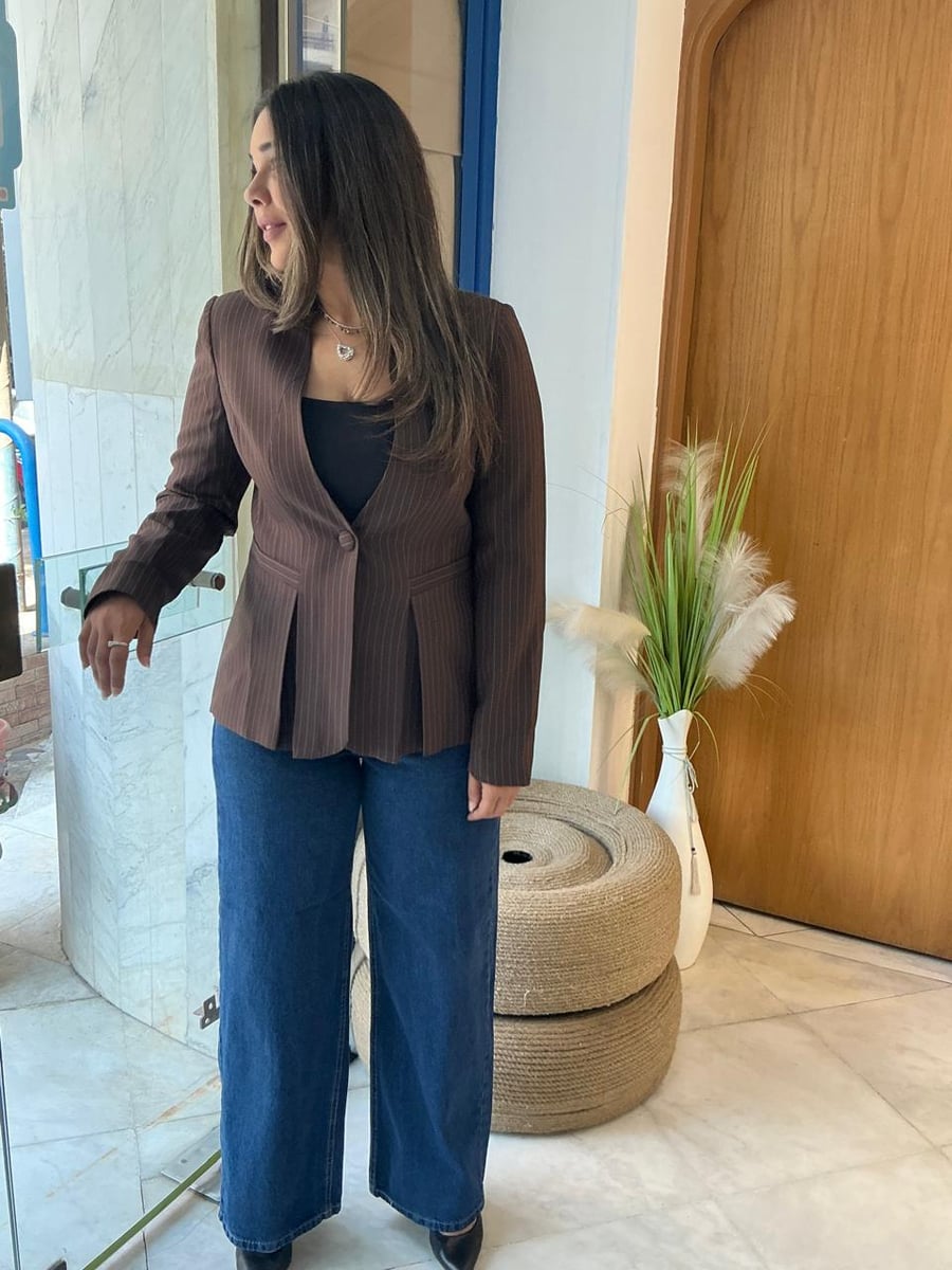 Formal striped blazer - Image 4