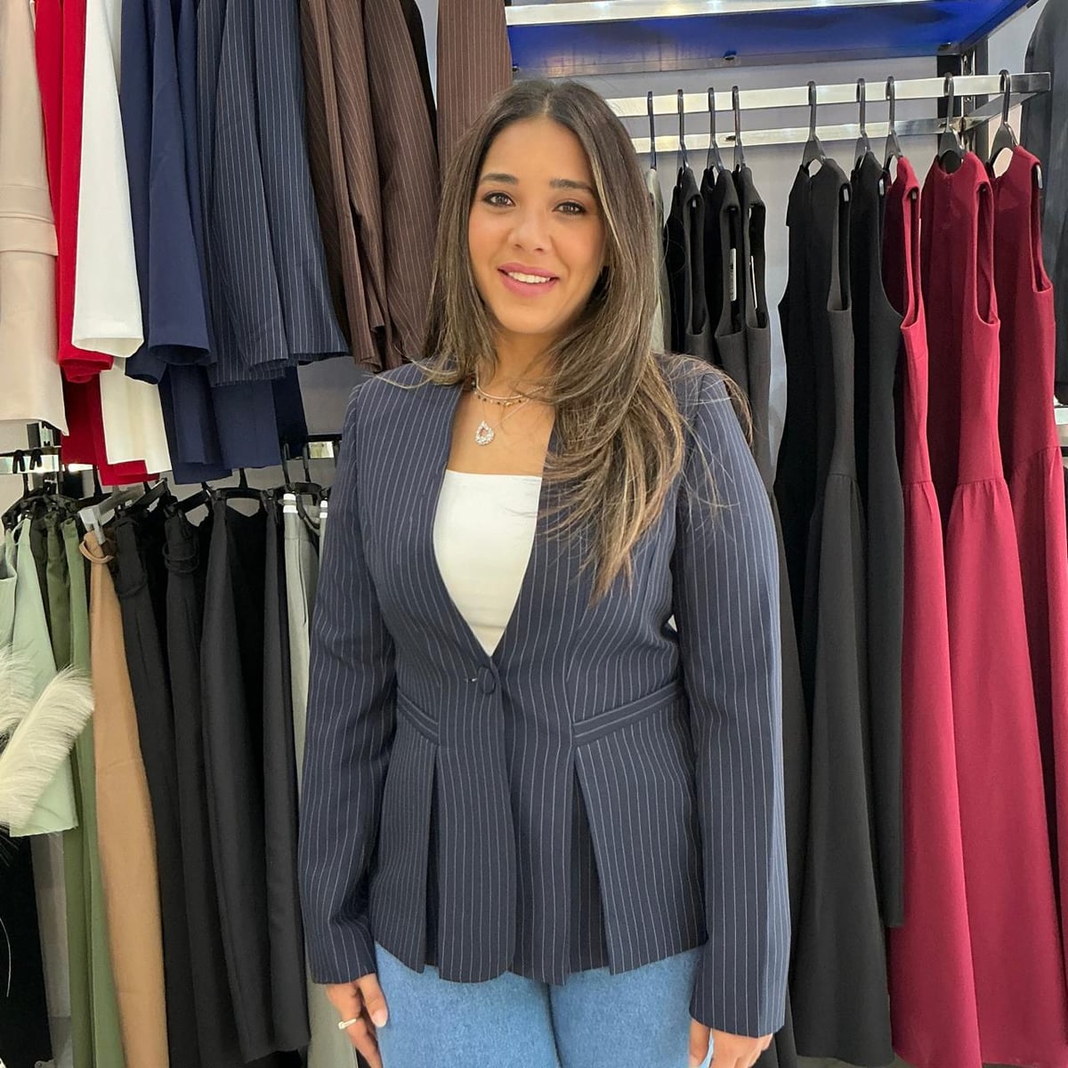 Formal striped blazer