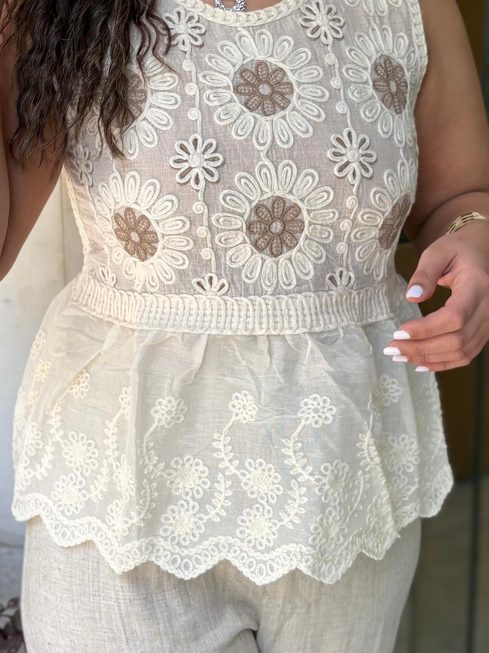 Voile embroidery top - Image 2