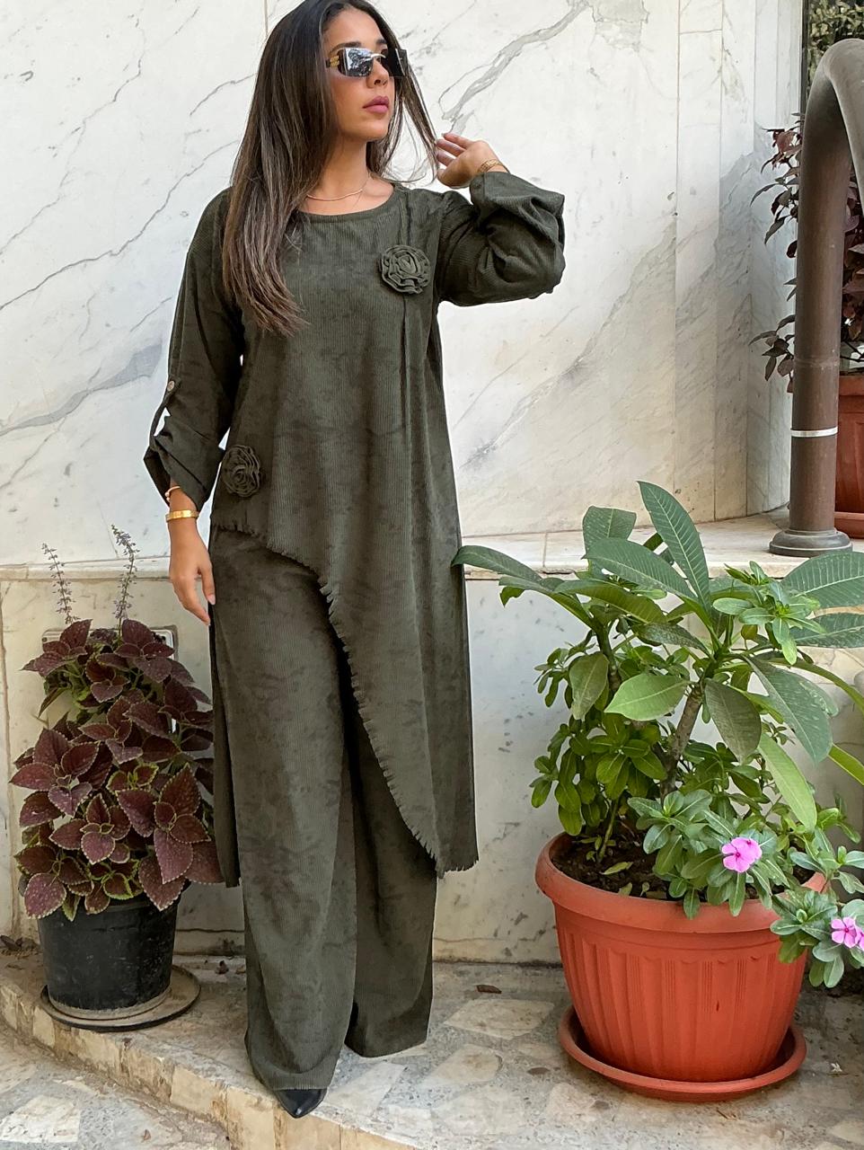 Ribbed set with flowers - Image 2